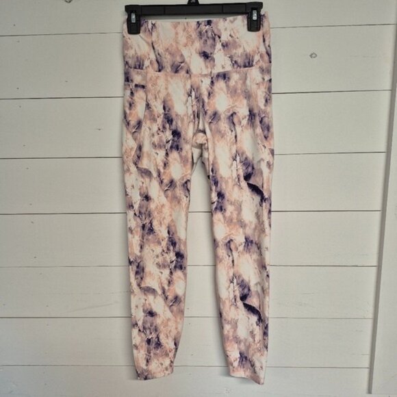 Old Navy Pants - Old Navy Active High-Rise Go-Dry Leggings M Purple Marble Print Womens Athleisur